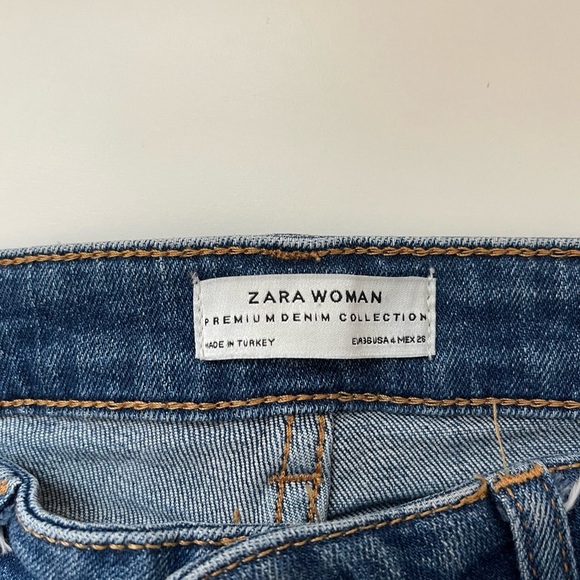 Zara Woman Premium Collection Medium Wash Mid-rise Super Skinny Jeans 4 Women’s - Picture 11 of 12
